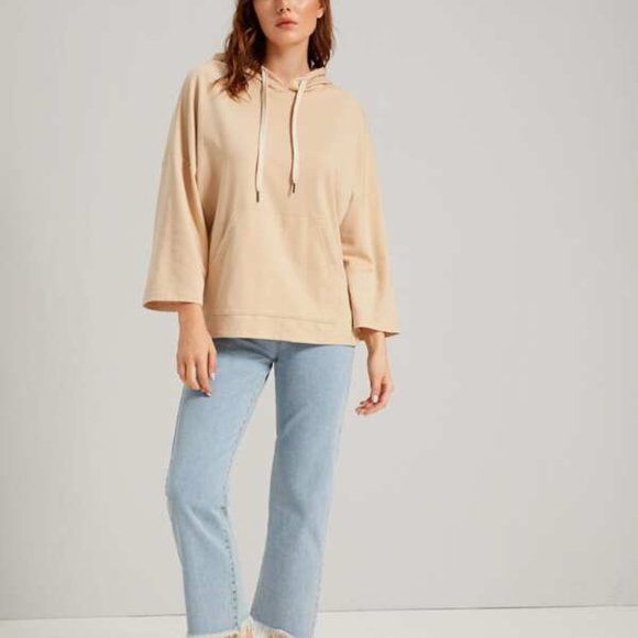 NEW Shein Blush Drop Shoulder Hoodie / Hooded Top - Picture 1 of 6